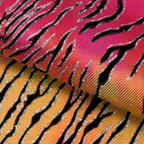 Serengeti Foil Glittered Flocked Stretch Spandex Fabric - Lime/Green, Yellow/Hot Pink, Purple/Hot Pink, 56/58" Width (1 Yard)