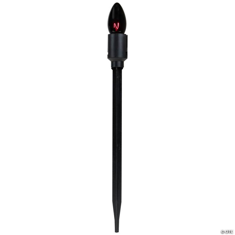 Set of 10 Purple C9 Bulb Halloween Pathway Markers - 8.75ft Black Wire