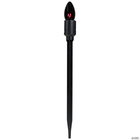 Set of 10 Purple C9 Bulb Halloween Pathway Markers with 8.75ft Black Wire
