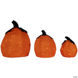 Set of 3 LED Lighted Jack O' Lantern Outdoor Halloween Decorations