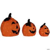 Set of 3 LED Lighted Jack O' Lantern Outdoor Halloween Decorations