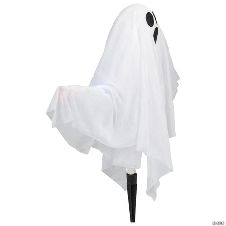 RADYAN Set of 3 Lighted Ghost Halloween Lawn Stakes for Outdoor Decor shown in a clear product image