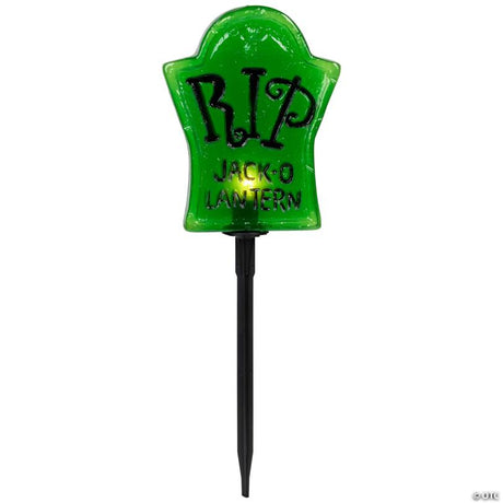 RADYAN Set of 3 Tombstone Halloween Pathway Markers with Wire Stakes shown in a clear product image