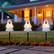 Set of 5 Ghost Shaped Halloween Pathway Markers - 3.75ft Black Wire