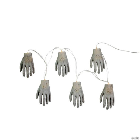 Set of 6 Skeleton Hands Halloween Light Set for Outdoor Decoration
