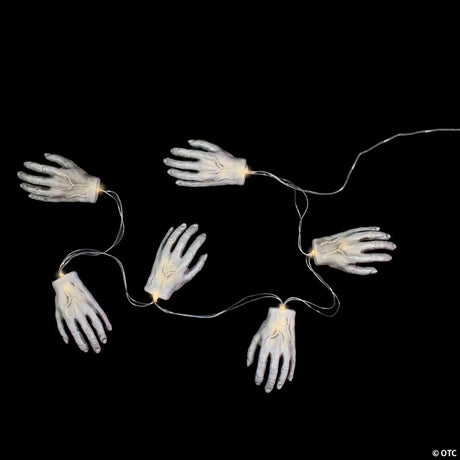 Set of 6 Skeleton Hands Halloween Light Set for Outdoor Decoration