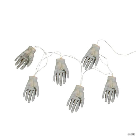 Set of 6 Skeleton Hands Halloween Light Set for Outdoor Decoration