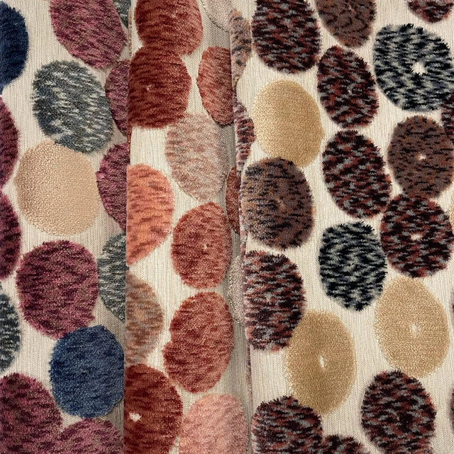 Cut Velvet Upholstery Fabric Sevilla Geometric Pattern