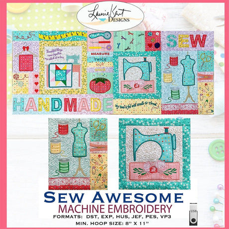 Embroidery Pattern Sew Awesome USB