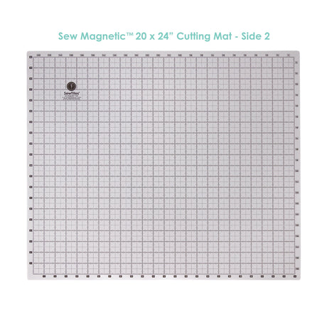 Sew Magnetic Self-Healing Cutting Mat - Double-Sided Magnetic Cutting Mat, 20" X 24", Right-Handed, Left-Handed (1 Unit)