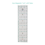 Sew Magnetic Acrylic Fabric - Turquoise And Black Imprint, 6.5" X 24" (1 Unit)