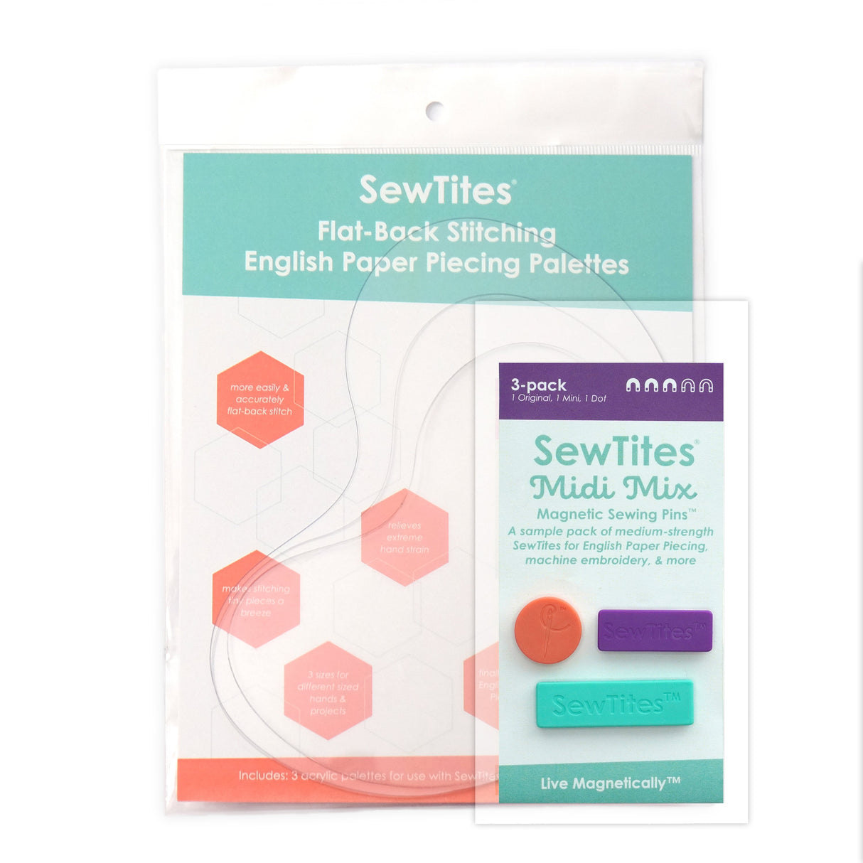 SewTites EPP Bundle Magnetic Sewing Pins Fabric - English Paper Piecing, Bundle Set (1 Bundle)
