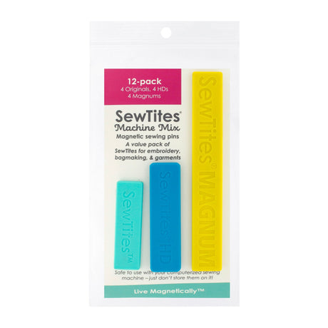 SewTites Machine Mix Magnetic Sewing Pins Fabric - Mixed Models, 3-Pack, 12-Pack