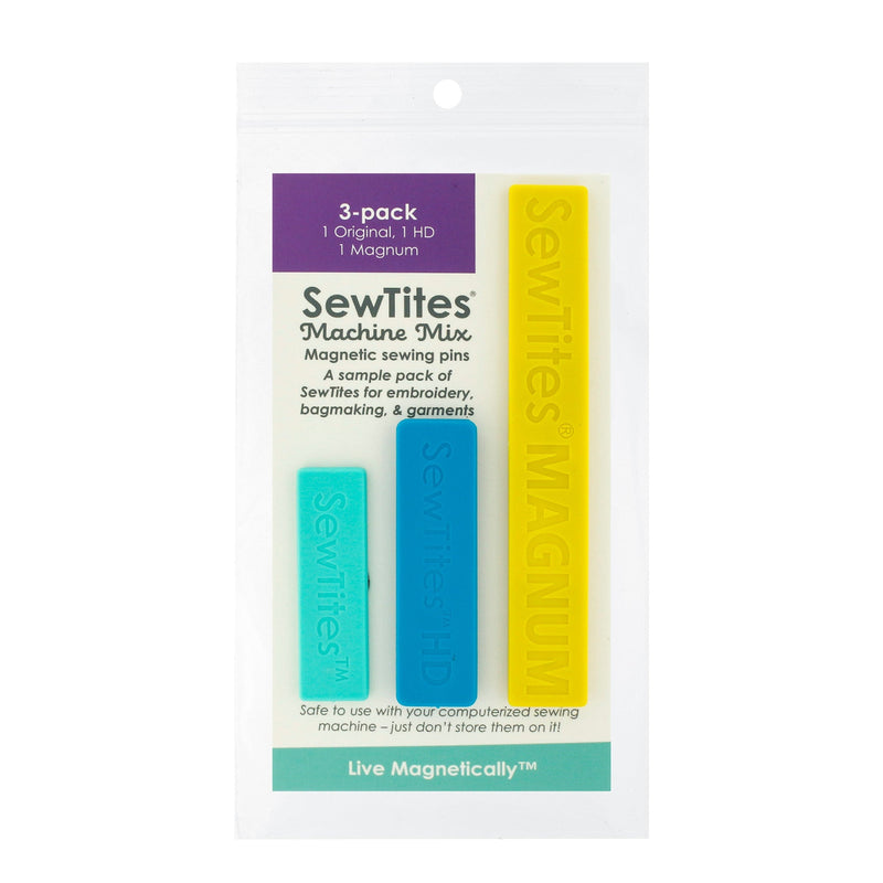 SewTites Machine Mix Magnetic Sewing Pins Fabric - Mixed Models, 3-Pack, 12-Pack