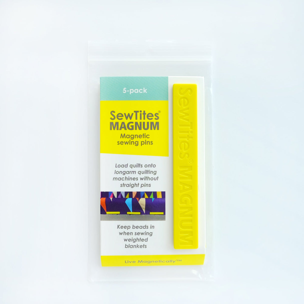 SewTites Magnum Magnetic Sewing Pins - Magnetic Sewing Pins, 3.98" X .59" Each (5-Pack)