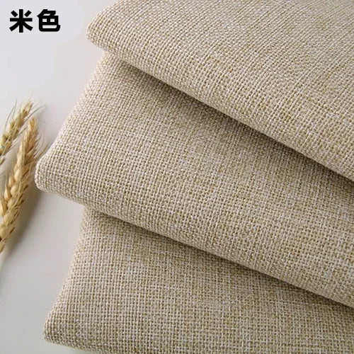 Cotton and Linen Sofa Fabric Solid Color Thickened Coating Dustproof Coarse Cloth Burlap Canvas Pillow Curtain DIY sewing Fabric