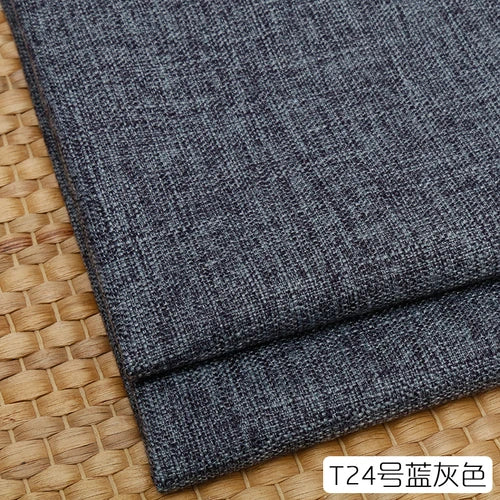 100cm*148cm Solid Color Thick Coarse Linen Sofa Fabric Cotton and Linen Curtain Tablecloth DIY Polyester Linen Fabric 400-500g/m