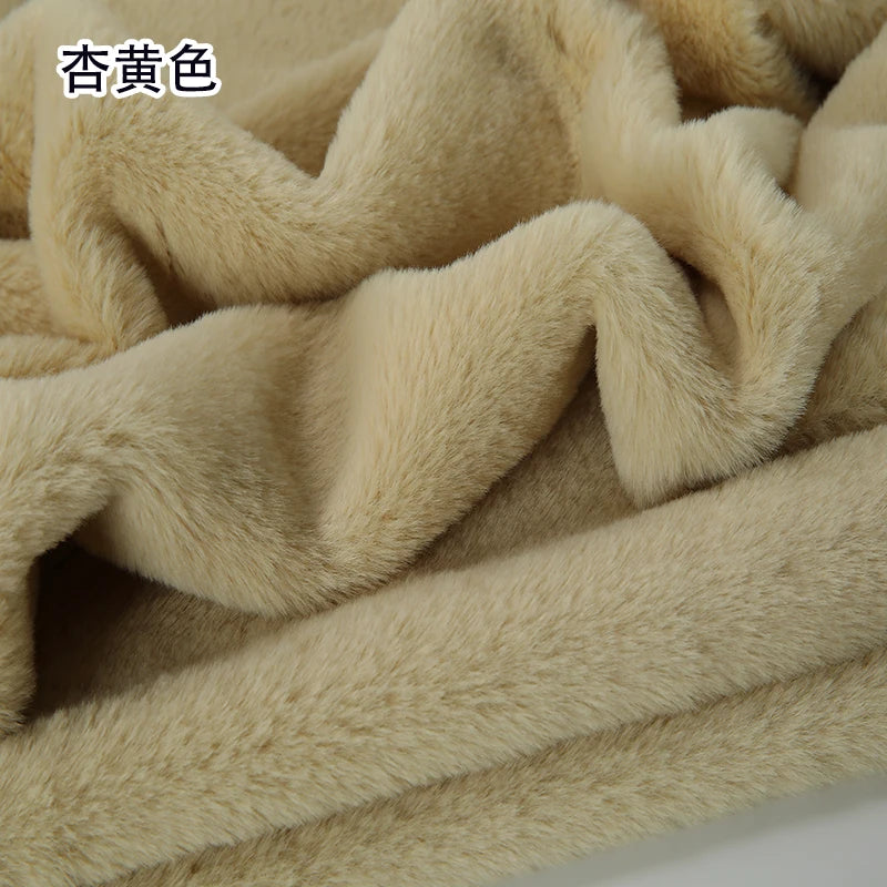 White Grey Colour Series 8mm imitation Rex rabbit Fur Fabric short plush fabric cabinet tablecloth display scarf cotton doll DIY