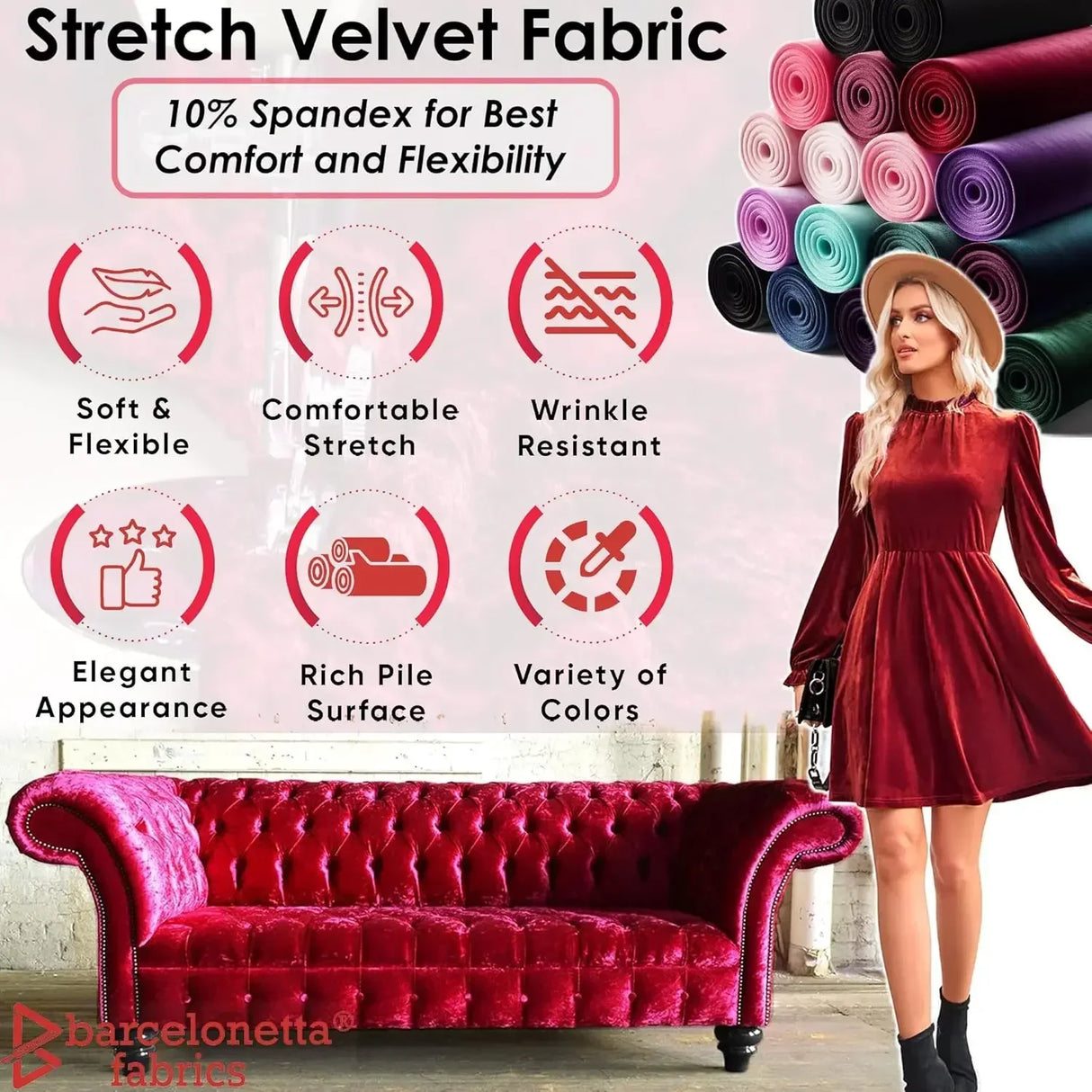 145 cm Texture Pure Cotton Velveteen Fabric Comfortable Manual DIY Cloth Soft Breathable 2024 NEW Multi-Function Quality