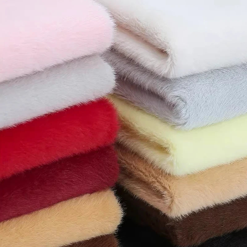 50x50cm 5mm Soft Breathable Elastic Faux Fur Fabric for Sewing Plush Toy Doll Scarf Hat Decorative Cloth Handmade DIY Fabrics