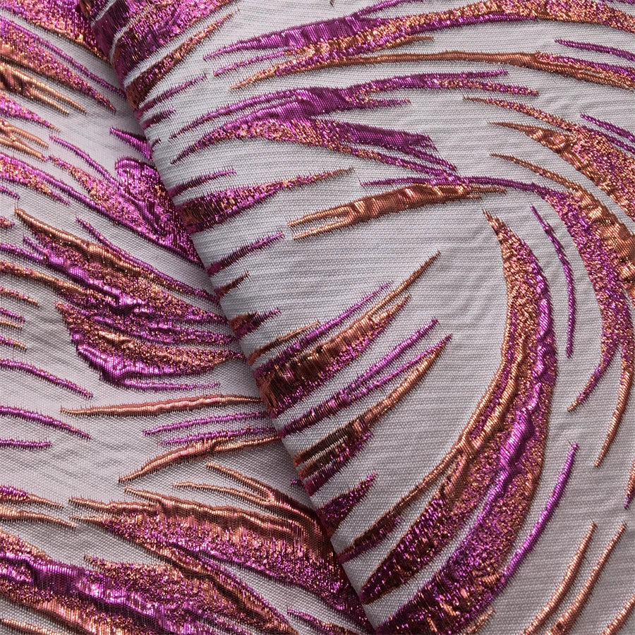 Brocade Jacquard African Lace Fabric Nigerian Damask Lace Fabrics Latest 2025 for Women Evening Dresses High Quality,2.5Yard4160