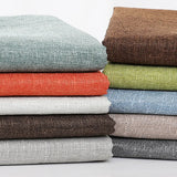 100cm*148cm Solid Color Thick Coarse Linen Sofa Fabric Cotton and Linen Curtain Tablecloth DIY Polyester Linen Fabric 400-500g/m
