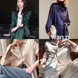 High End Bright Silk Striped Imitation Acetic Acid Fabric Satin Glossy Silk Smooth Drape Feeling Suit Dress Pants Fabric