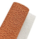 Lace Embossed Faux Leather Vinyl Fabric Sheet Textured Synthetic Leather Faux Vinil For Bows Earrings DIY