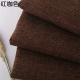 Thickening Solid Color Polyester Linen Fabric Dust-proof Coarse Fabric Canvas Sofa DIY Curtains Tablecloths Seat Cushions Fabric