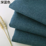Thickening Solid Color Polyester Linen Fabric Dust-proof Coarse Fabric Canvas Sofa DIY Curtains Tablecloths Seat Cushions Fabric