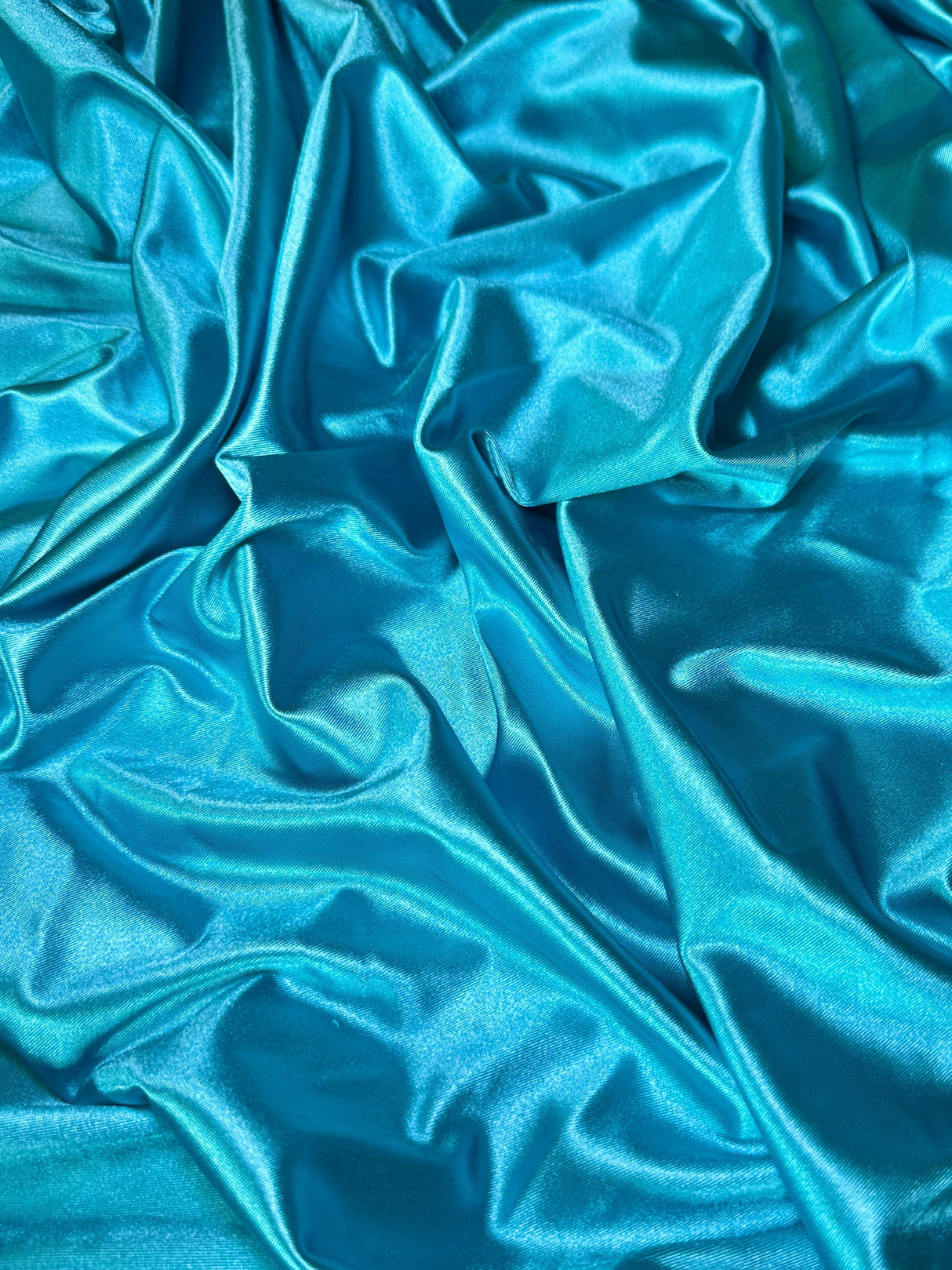 Shiny Nylon Spandex Turquoise