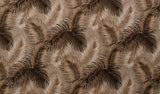 Shades Of Brown Palm Leaves All Over Design Cotton Fabric - Brown Palm Leaves All Over Design, 56-58" Width (1 Yard)