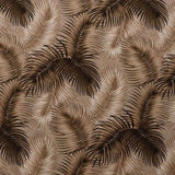 Shades Of Brown Palm Leaves All Over Design Cotton Fabric - Brown Palm Leaves All Over Design, 56-58" Width (1 Yard)