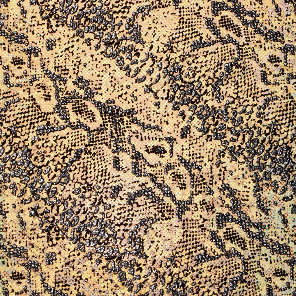 Shakira Shattered Glass Foiled Nylon Spandex Fabric - Holographic Shattered Glass Foil, 54/56" Width, 4-Way Stretch (1 Yard)