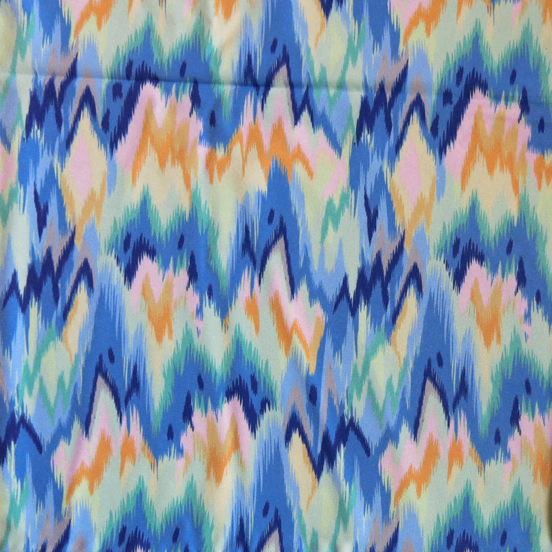 Stretch Boardshort Fabric Shaky Paint Flow Blue