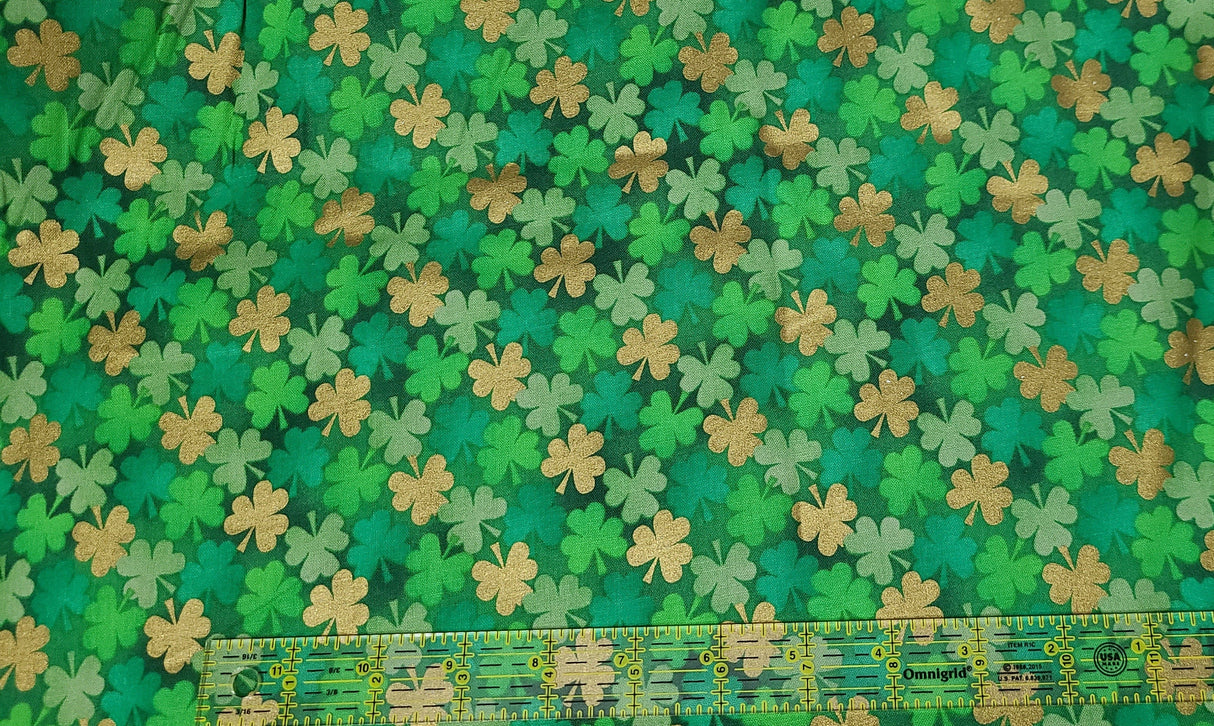 Quilting Cotton Shamrock St. Patricks Day Fabric