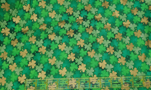 Quilting Cotton Shamrock St. Patricks Day Fabric
