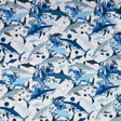 Stretch Woven Sharks Flow Boardshort Fabric Remnant