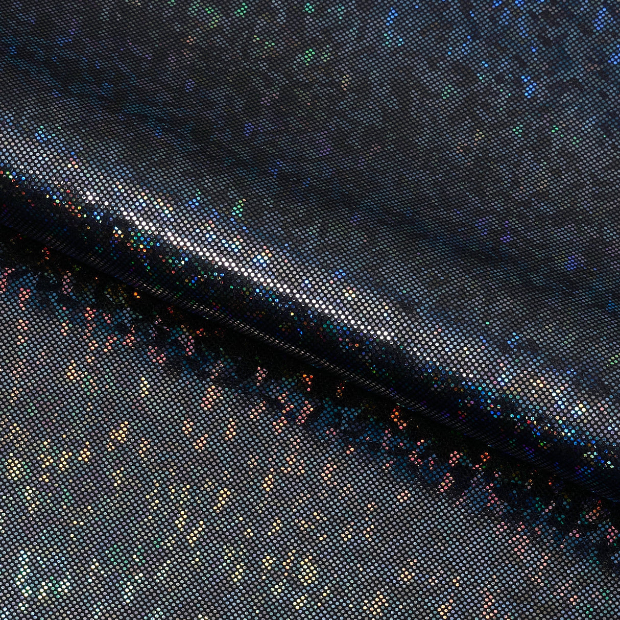 Shattered Glass Foiled Spandex Fabric - Holographic Shattered Glass Foil, 54" Width (1 Yard)