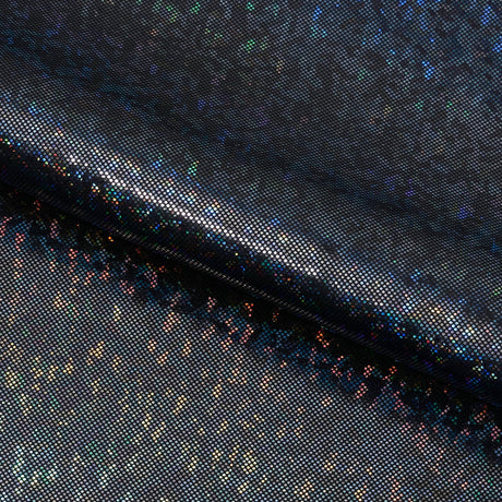 Shattered Glass Foiled Spandex Nylon Spandex Fabric - 4-Way Stretch, Holographic Shattered Glass Foil, 54" Width, 208 GSM (1 Yard)