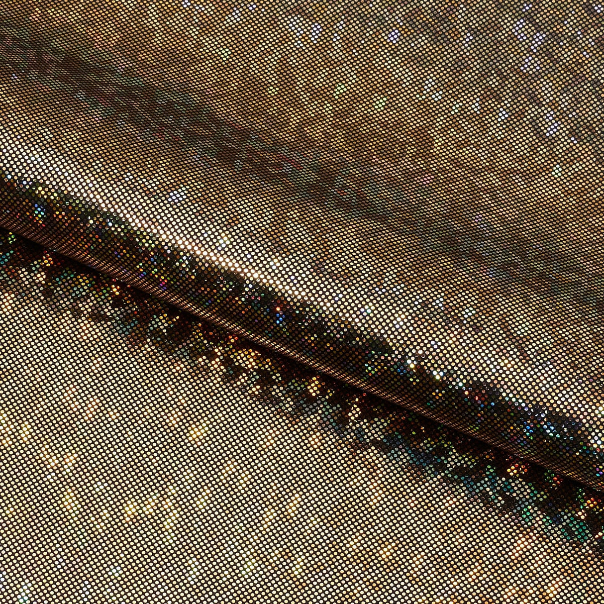 Shattered Glass Foiled Spandex Nylon Spandex Fabric - 4-Way Stretch, Holographic Shattered Glass Foil, 54" Width, 208 GSM (1 Yard)