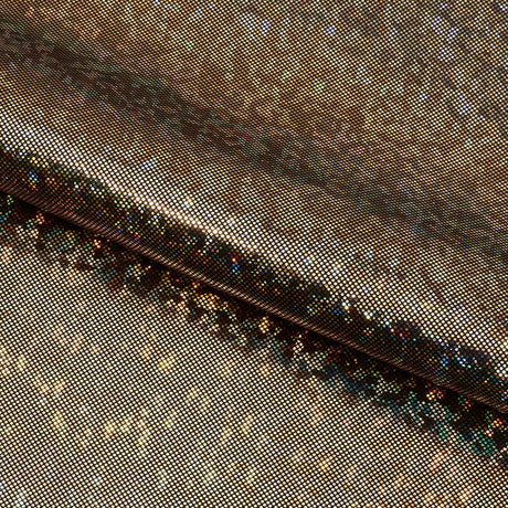 Shattered Glass Foiled Spandex Nylon Spandex Fabric - 4-Way Stretch, Holographic Shattered Glass Foil, 54" Width, 208 GSM (1 Yard)