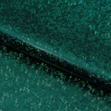 Shattered Glass Foiled Spandex Nylon Spandex Fabric - 4-Way Stretch, Holographic Shattered Glass Foil, 54" Width, 208 GSM (1 Yard)