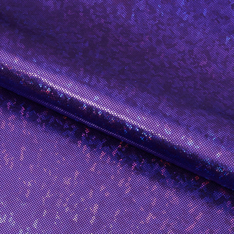 Shattered Glass Foiled Spandex Fabric - Holographic Shattered Glass Foil, 54" Width (1 Yard)