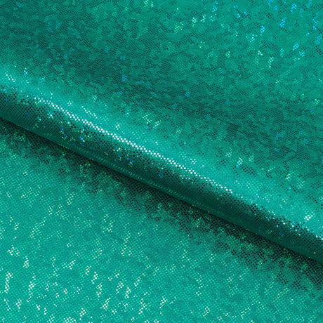 Shattered Glass Foiled Spandex Fabric - Holographic Shattered Glass Foil, 54" Width (1 Yard)