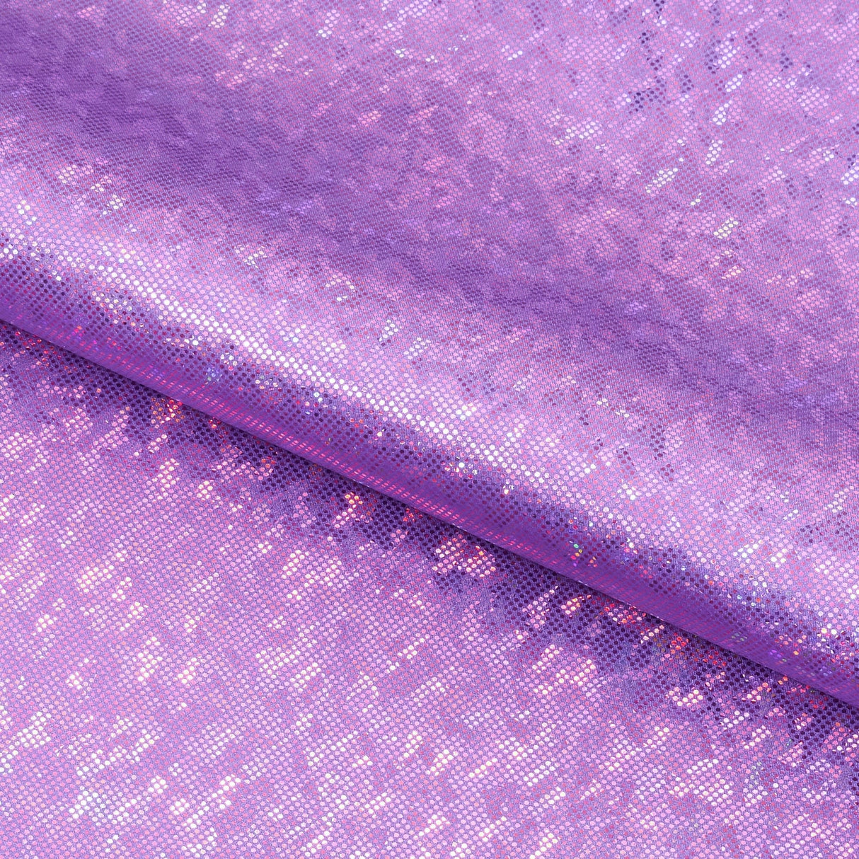 Shattered Glass Foiled Spandex Nylon Spandex Fabric - 4-Way Stretch, Holographic Shattered Glass Foil, 54" Width, 208 GSM (1 Yard)
