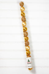 14pc Shatterproof Ornament Tube - Light Gold