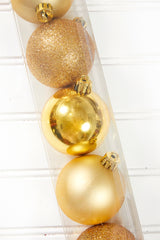 10pc Shatterproof Ornament Box - Light Gold