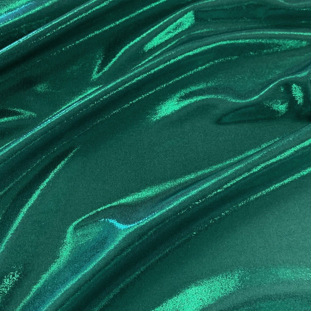 Sheen Foiled Spandex Polyester Spandex Fabric - All-Over Foil, 56" Width, 4-Way Stretch (1 Yard)