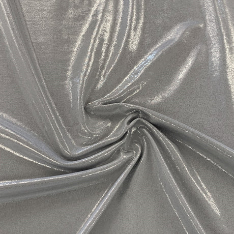 Sheen Foiled Spandex Polyester Spandex Fabric - All-Over Foil, 56" Width, 4-Way Stretch (1 Yard)